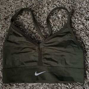 Nike Olive Green Kids Sports Bra
